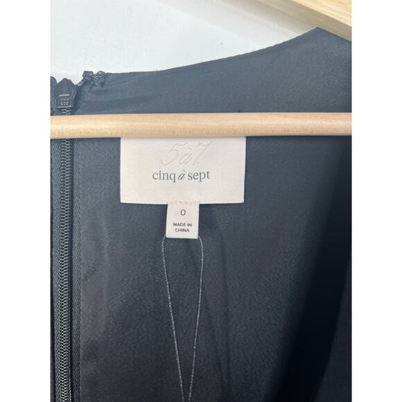 NWT Cinq A Sept Dorina Balloon Long Sleeve Fit & Flare Black Mini Dress Size: 0 - Picture 6 of 12